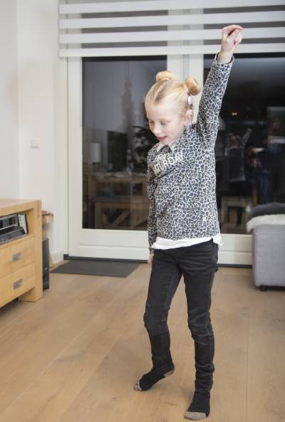 Milou danst heel graag